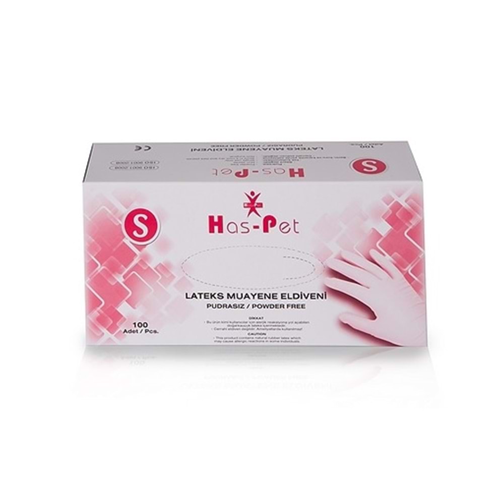 HASPET LATEKS PUDRASIZ SMALL 100'LÜ MUAYENE ELDİVENİ