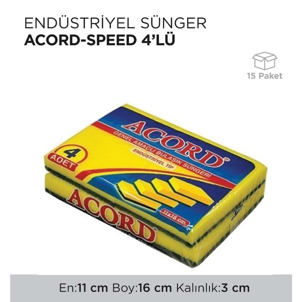 ENDÜSTRİYEL SÜNGER ACORD 4LÜ