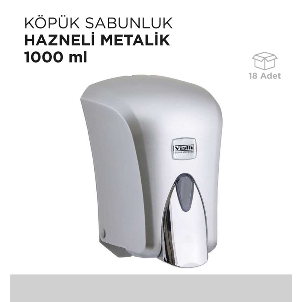KÖPÜK SABUNLUK HAZNELİ METALİK 1000ML