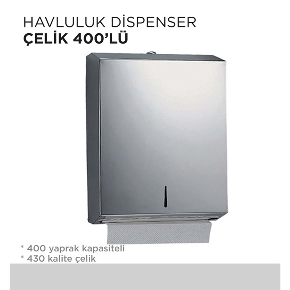 HAVLULUK DİSPENSER ÇELİK 400LÜ