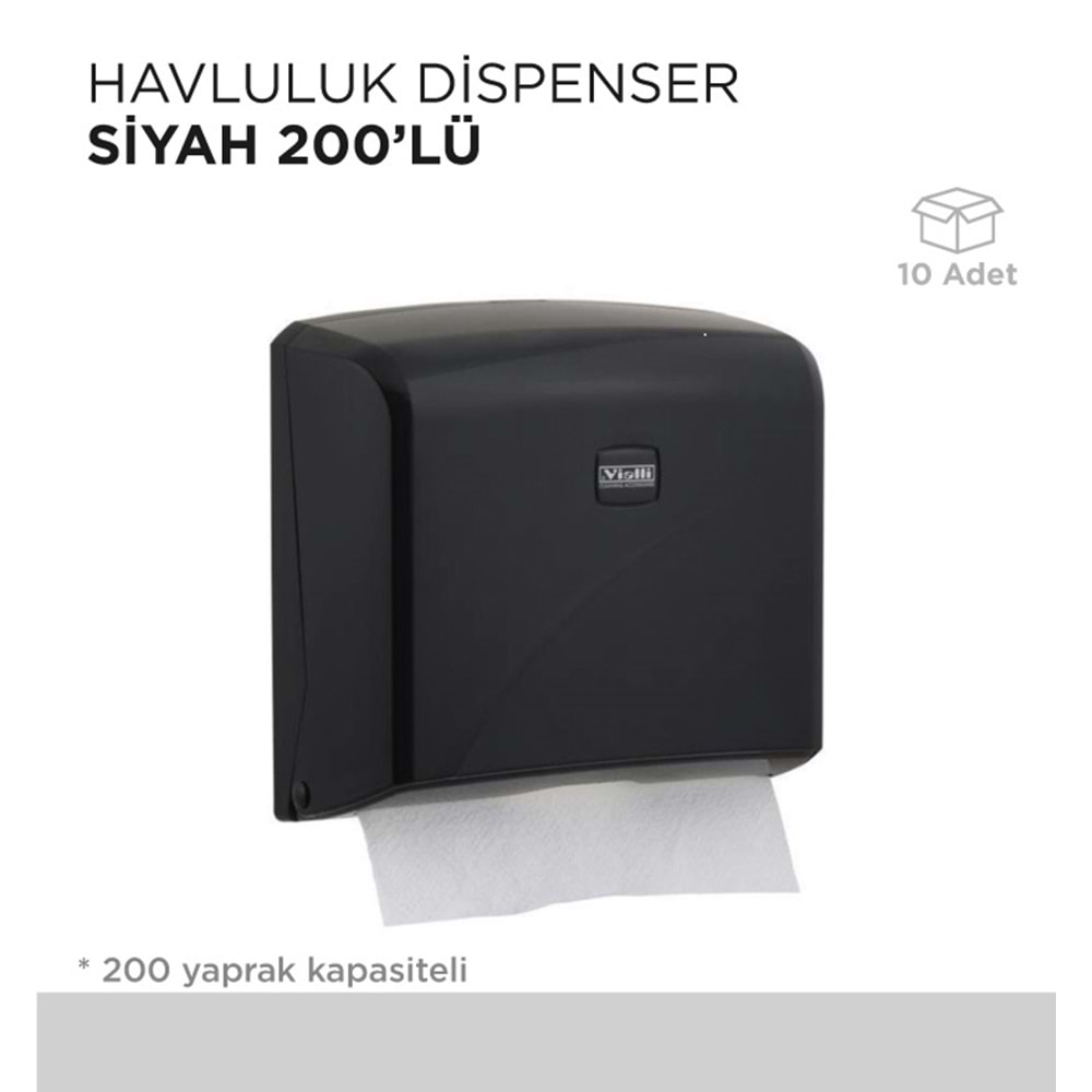 HAVLULUK DİSPENSER SİYAH 200LÜ