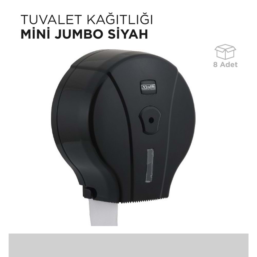 TUVALET KAĞITLIĞI MİNİ JUMBO SİYAH