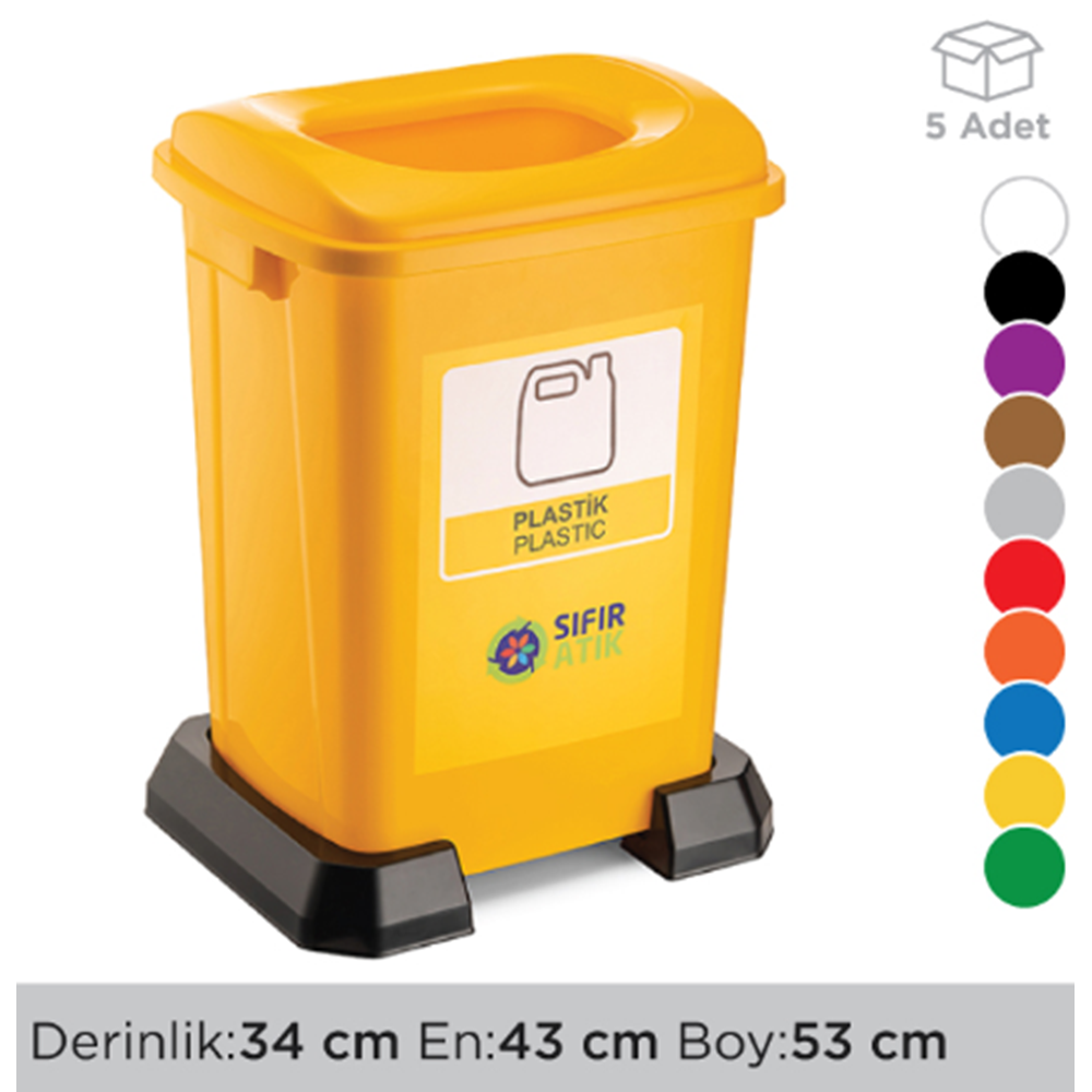 GERİ DÖNÜŞÜM KUTUSU PLASTİK 50 LT