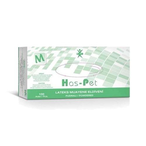 HASPET LATEKS PUDRALI MEDIUM 100'LÜ MUAYENE ELDİVENİ