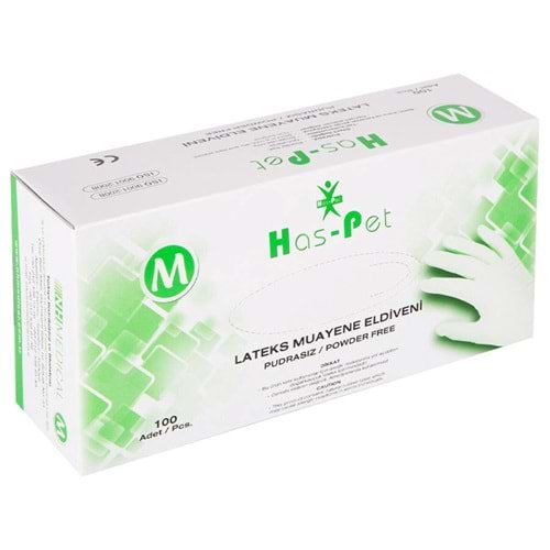 HASPET LATEKS PUDRASIZ MEDIUM 100'LÜ MUAYENE ELDİVENİ