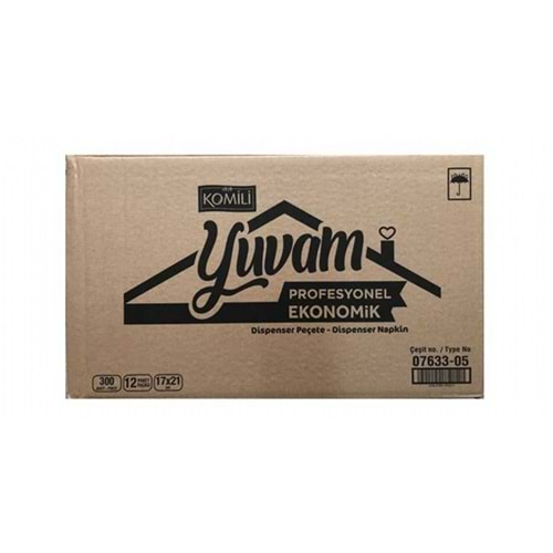 KOMİLİ YUVAM DİSPENSER PEÇETE 300 YP*12 PK