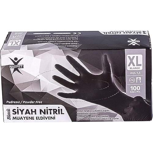 HASPET SİYAH ELDİVEN X LARGE 100 LÜ