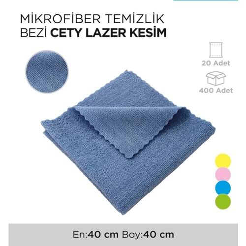 MİKROFİBER TEMİZLİK BEZİ CETY LAZER KESİM