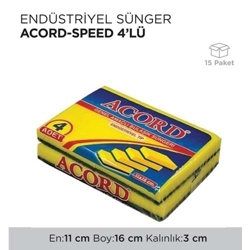 ENDÜSTRİYEL SÜNGER ACORD 4LÜ