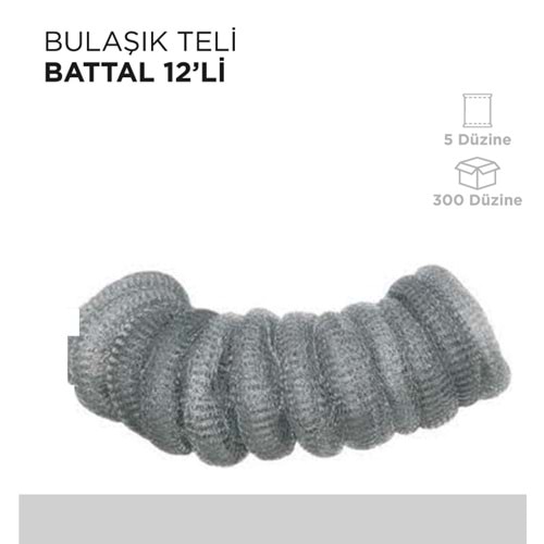 BULAŞIK TELİ BATTAL 12Lİ
