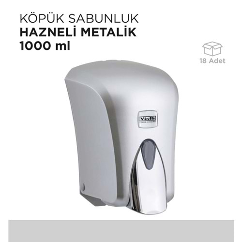 KÖPÜK SABUNLUK HAZNELİ METALİK 1000ML